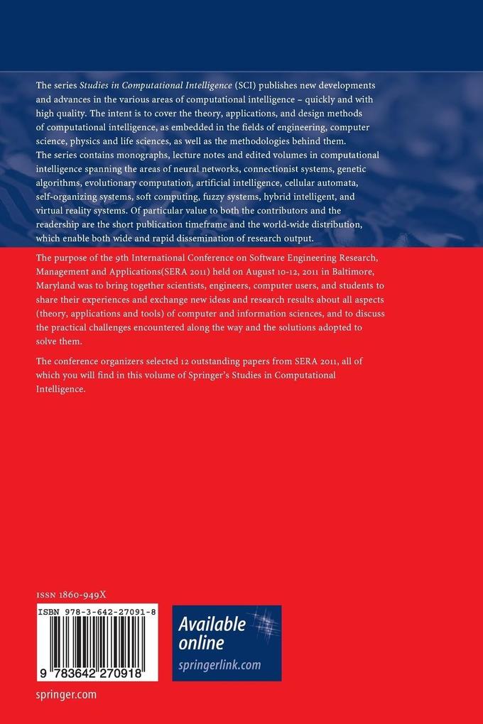 Weitere Ansicht: Software Engineering Research, Management and Applications 2011