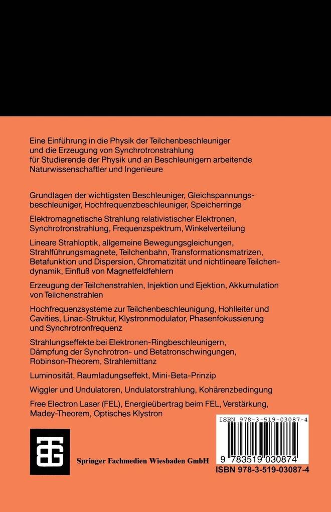 Weitere Ansicht: Physik der Teilchenbeschleuniger und Synchrotronstrahlungsquellen | Klaus Wille