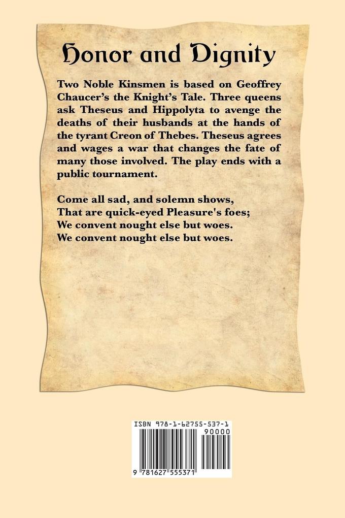 Weitere Ansicht: The Two Noble Kinsmen | William Shakespeare, John Fletcher