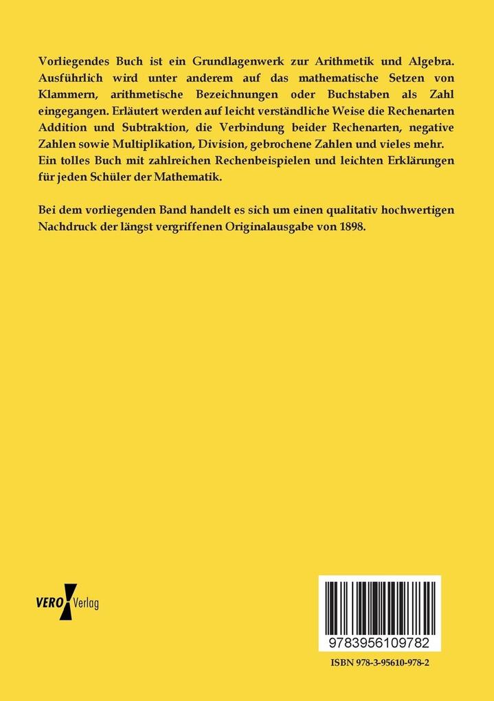 Weitere Ansicht: Elementare Arithmetik und Algebra | Hermann Schubert