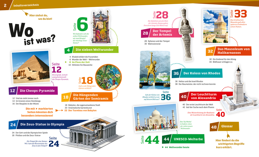 Weitere Ansicht: WAS IST WAS Band 81 Die sieben Weltwunder. Schätze der Antike | Christine Paxmann