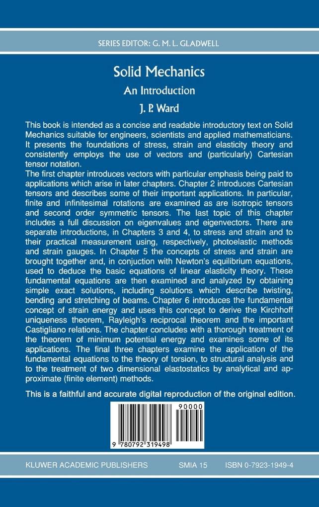 Weitere Ansicht: Solid Mechanics | J. P. Ward, J. Ward