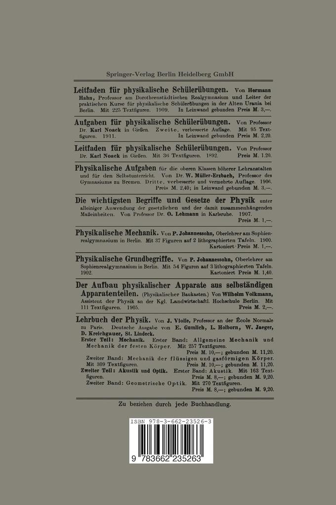 Weitere Ansicht: Handbuch für Physikalische Schülerübungen | Hermann Hahn