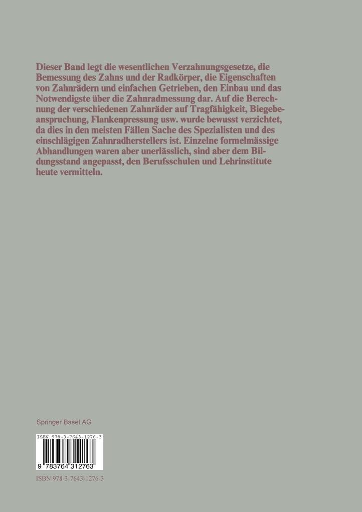 Weitere Ansicht: Das Berechnen von Zahnrädern und Getriebe-Verzahnungen | E. Widmer, Ernst Widmer