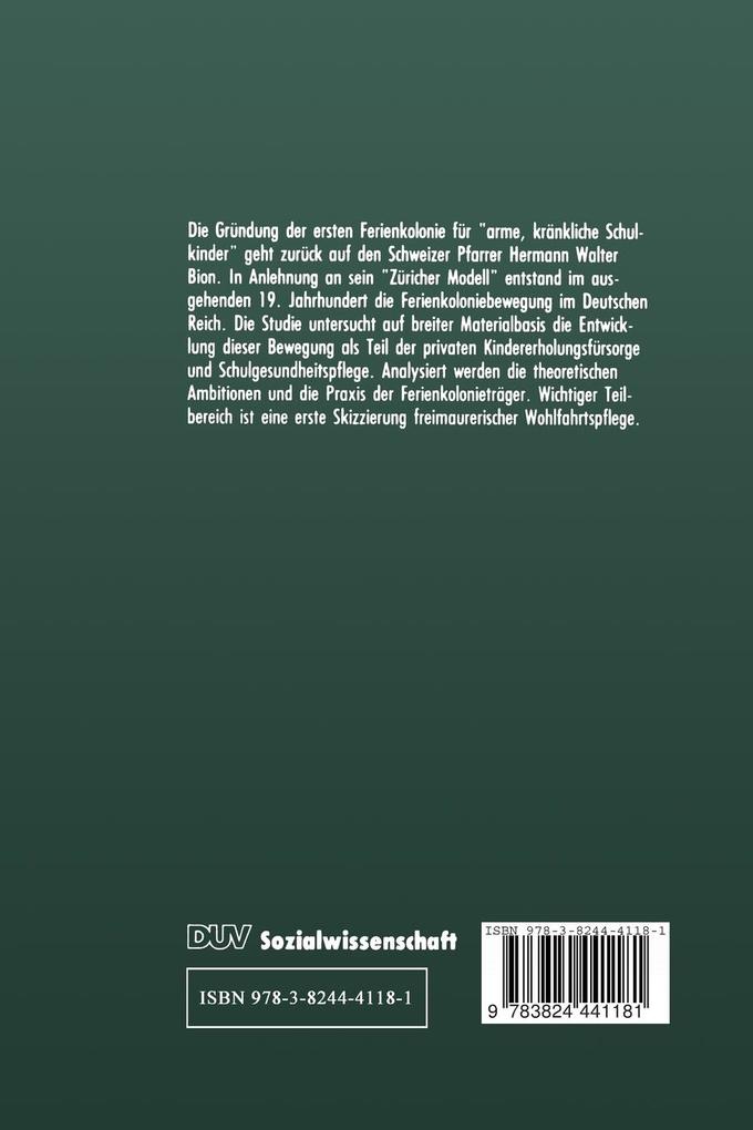 Weitere Ansicht: Die Ferienkoloniebewegung | Thilo Rauch
