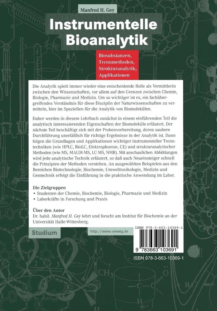 Weitere Ansicht: Instrumentelle Bioanalytik | Manfred Gey