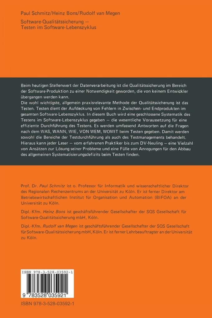 Weitere Ansicht: Software-Qualitätssicherung | Paul Schmitz