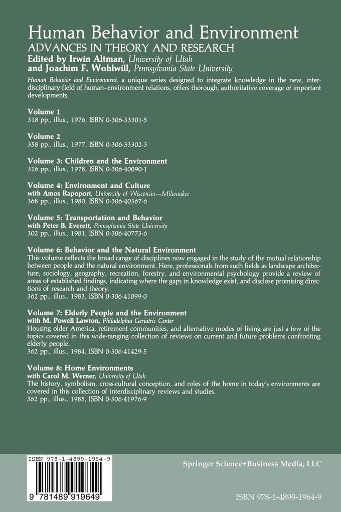 Weitere Ansicht: Neighborhood and Community Environments