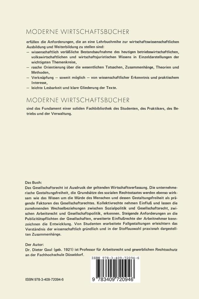 Weitere Ansicht: Gesellschaftsrecht | Dieter Gaul