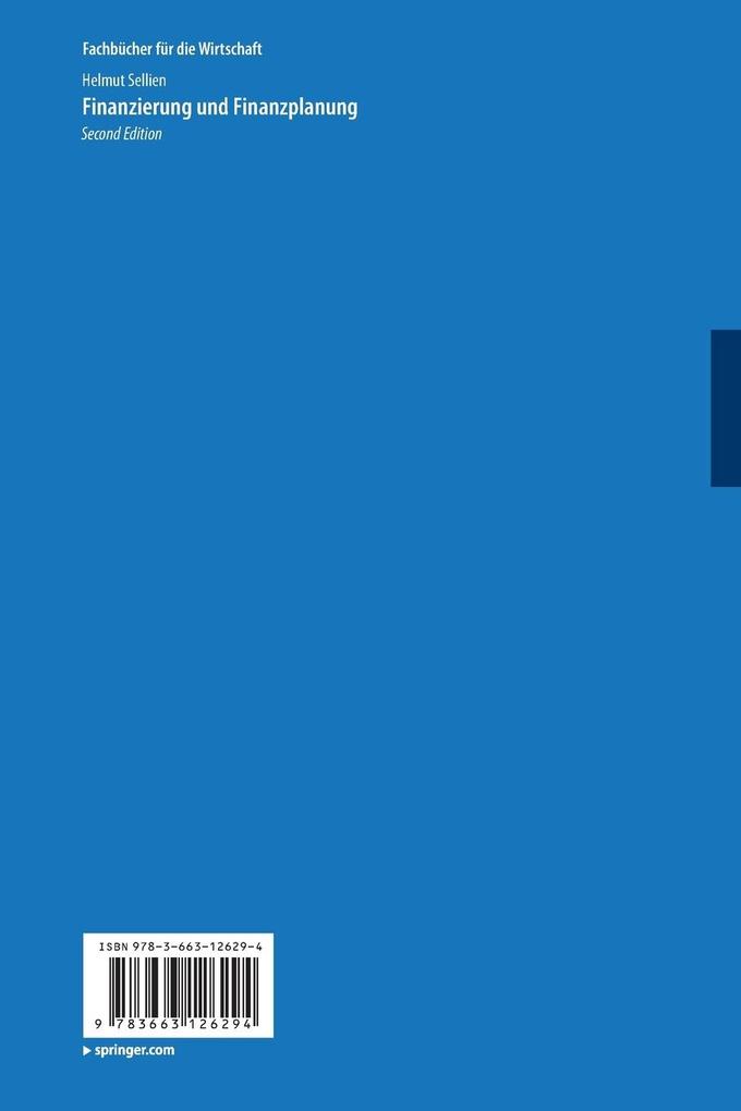 Weitere Ansicht: Finanzierung und Finanzplanung | Helmut Sellien