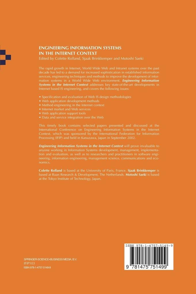 Weitere Ansicht: Engineering Information Systems in the Internet Context
