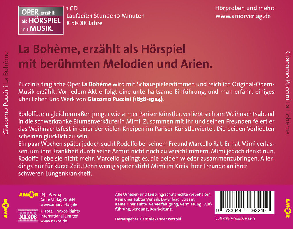 Weitere Ansicht: Puccini: La Boh'me | Giacomo Puccini