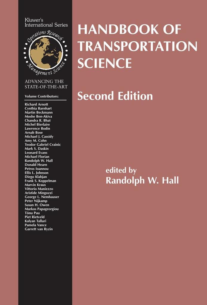 Produktbild: Handbook of Transportation Science