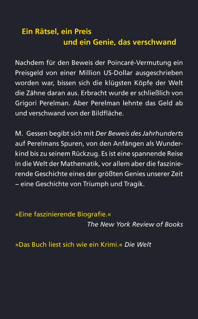 Weitere Ansicht: Der Beweis des Jahrhunderts | Masha Gessen, M. Gessen