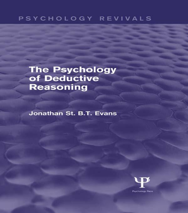 Produktbild: The Psychology of Deductive Reasoning (Psychology Revivals) | Jonathan Evans