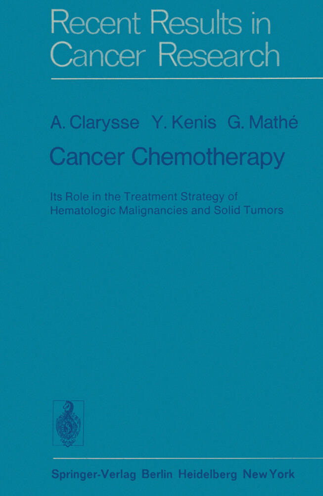 Cancer Chemotherapy als Buch (kartoniert)