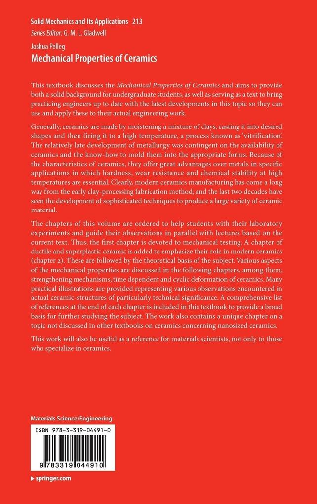 Weitere Ansicht: Mechanical Properties of Ceramics | Joshua Pelleg