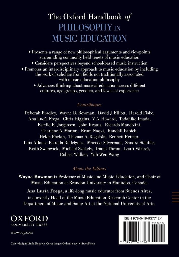 Weitere Ansicht: The Oxford Handbook of Philosophy in Music Education