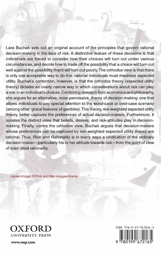 Weitere Ansicht: Risk and Rationality | Buchak