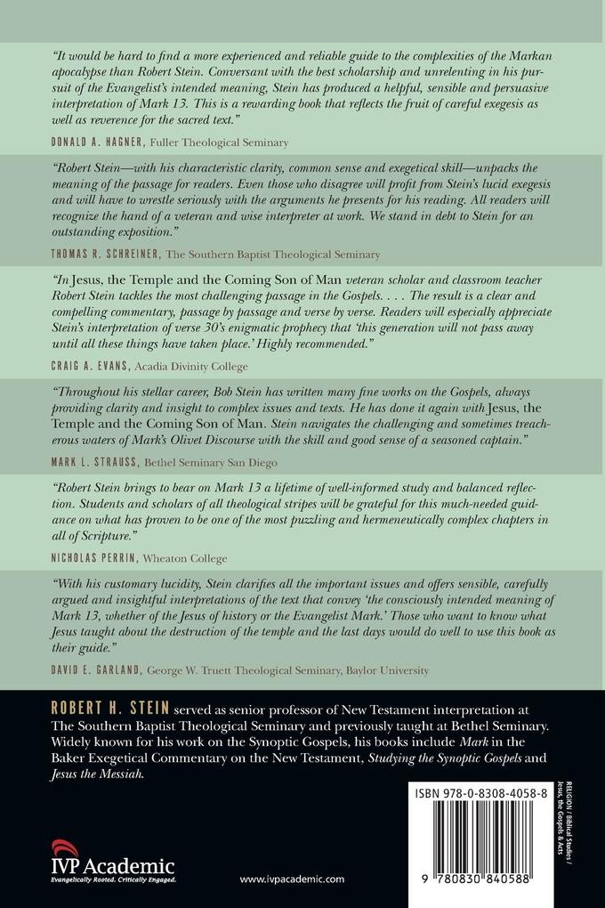 Weitere Ansicht: Jesus, the Temple and the Coming Son of Man | Robert H. Stein