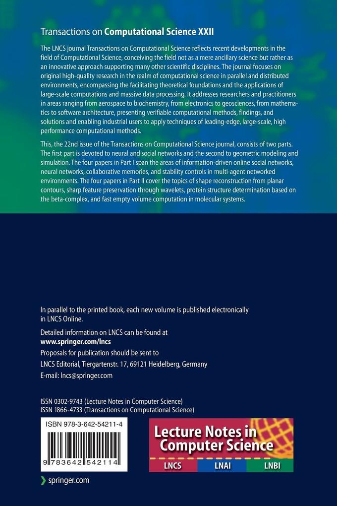 Weitere Ansicht: Transactions on Computational Science XXII