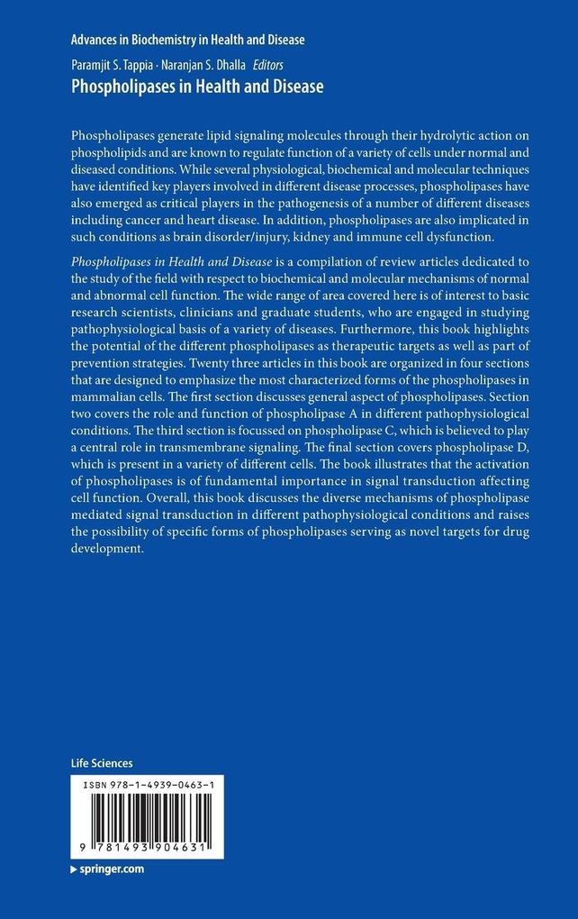 Weitere Ansicht: Phospholipases in Health and Disease
