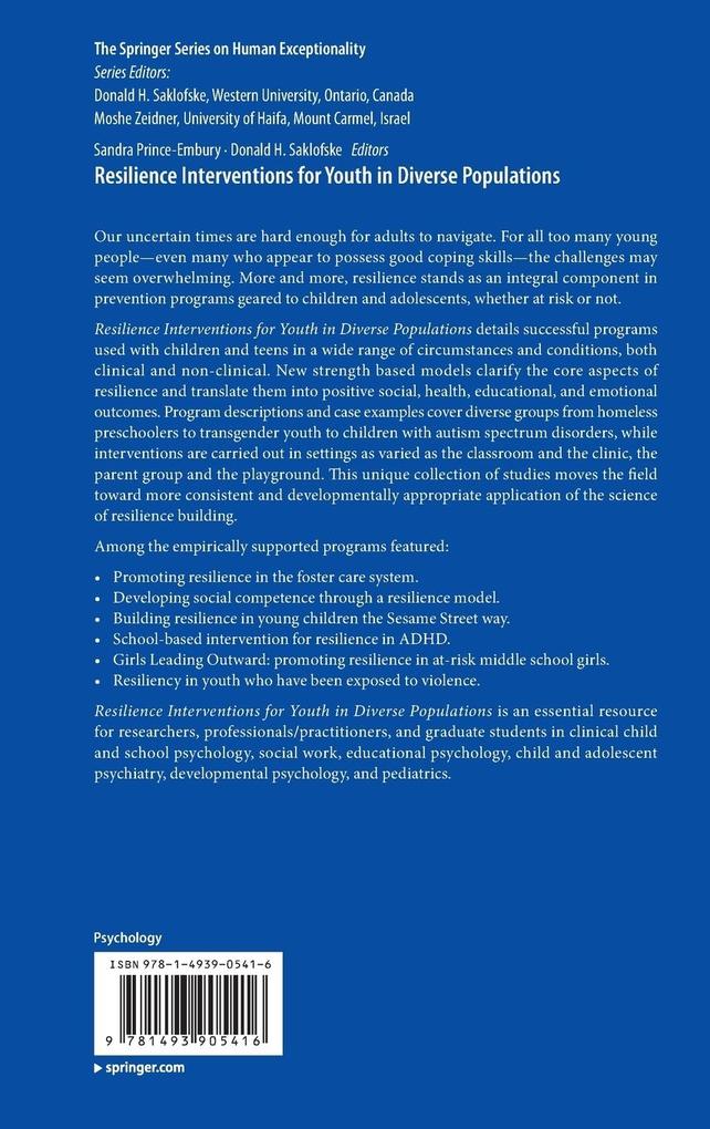 Weitere Ansicht: Resilience Interventions for Youth in Diverse Populations