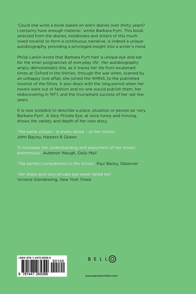 Weitere Ansicht: A Very Private Eye | Barbara Pym