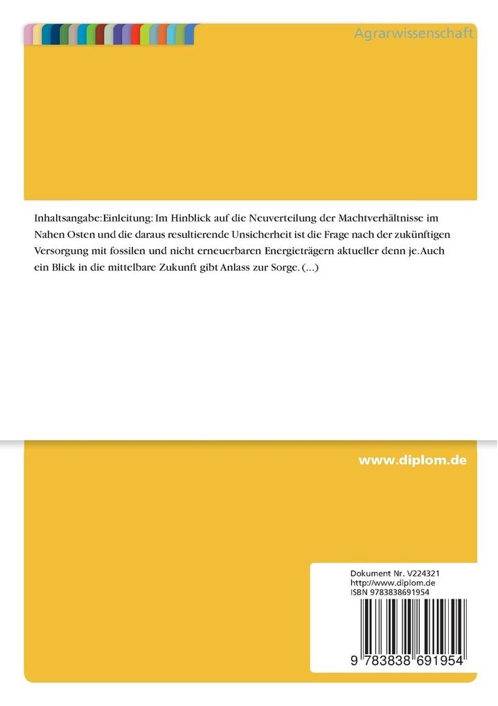 Weitere Ansicht: Nachhaltiger Energieträger Biodiesel? | Felix Kaup
