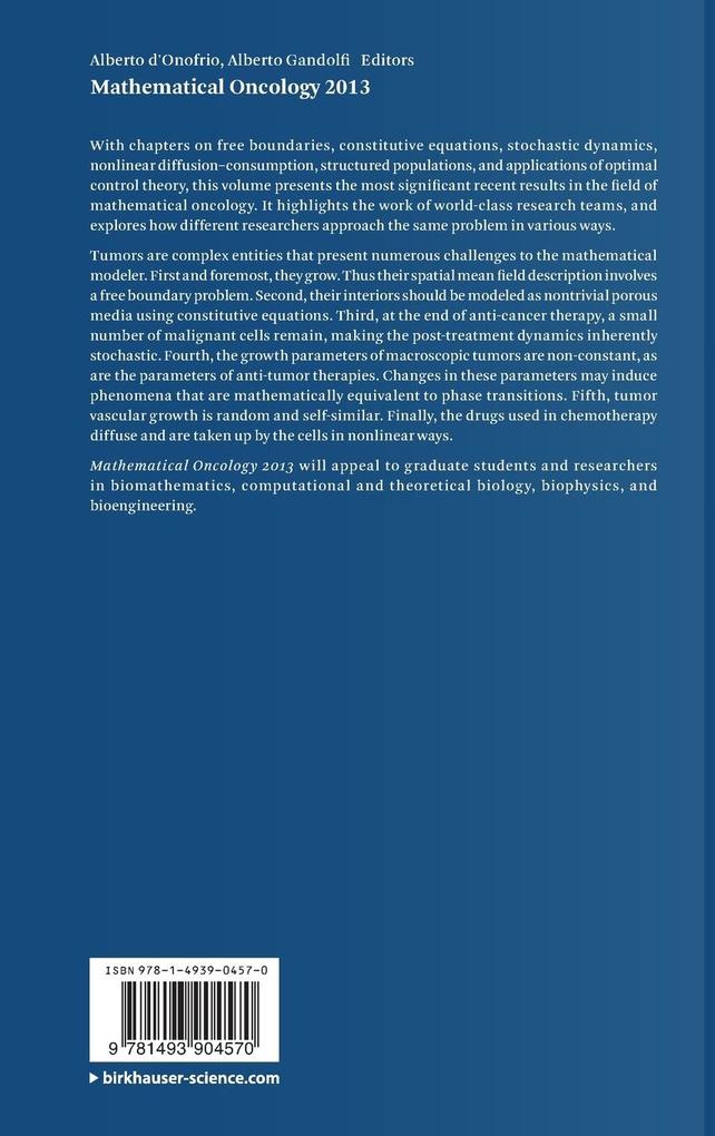 Weitere Ansicht: Mathematical Oncology 2013