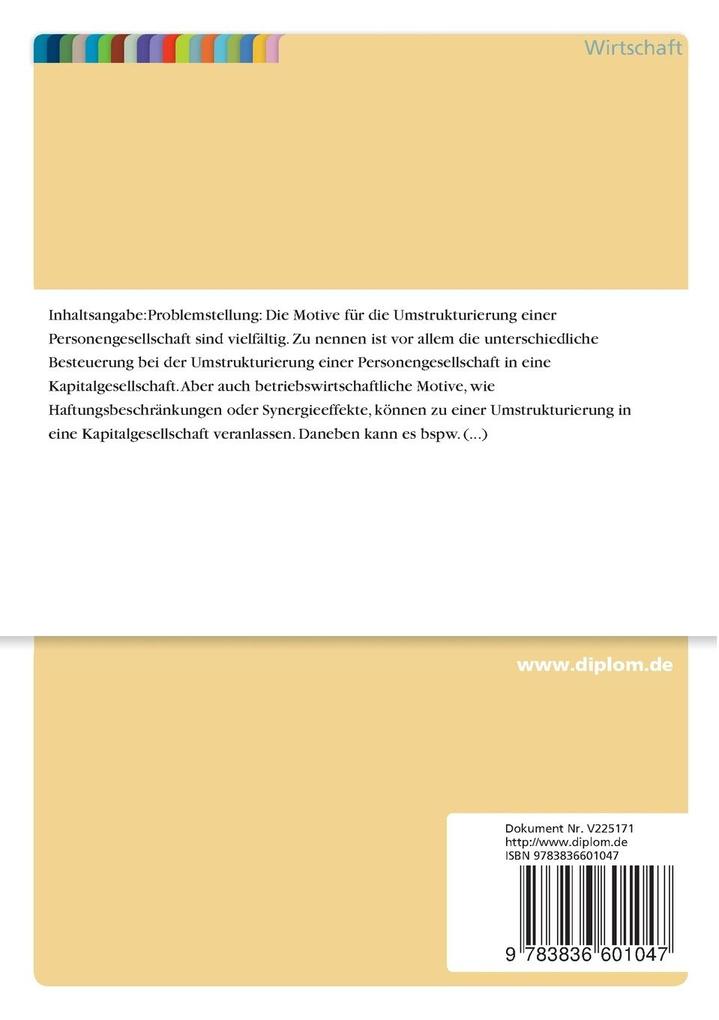 Weitere Ansicht: Die ertragsteuerliche Optimierung der Umstrukturierung von Personengesellschaften | Markus Unger
