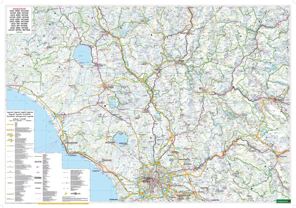 Weitere Ansicht: Latium - Rom - Vatikan 1 : 150 000
