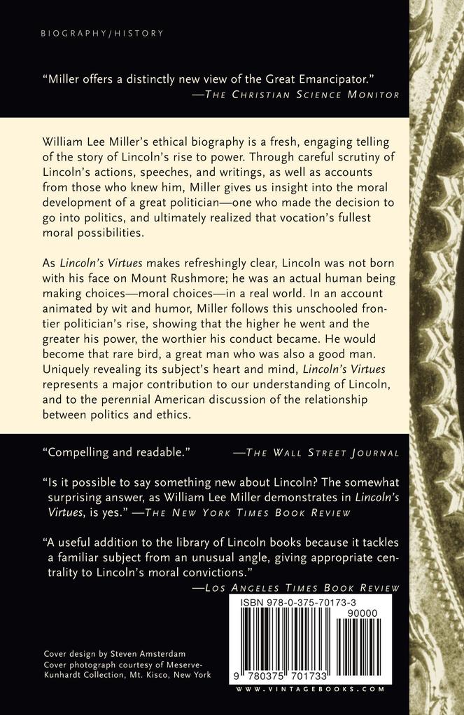 Weitere Ansicht: Lincoln's Virtues | William Lee Miller