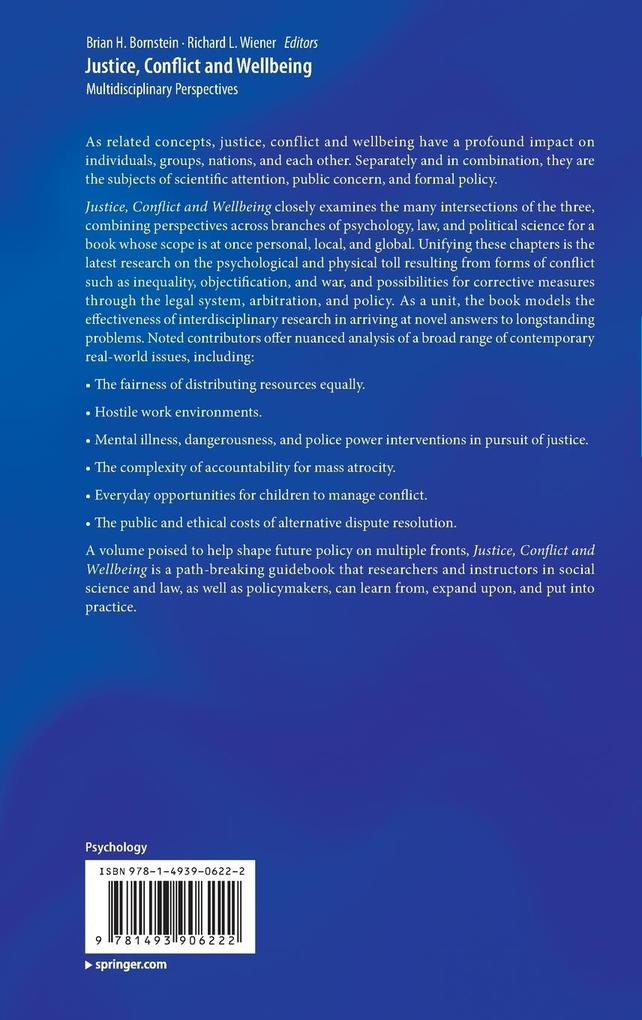 Weitere Ansicht: Justice, Conflict and Wellbeing