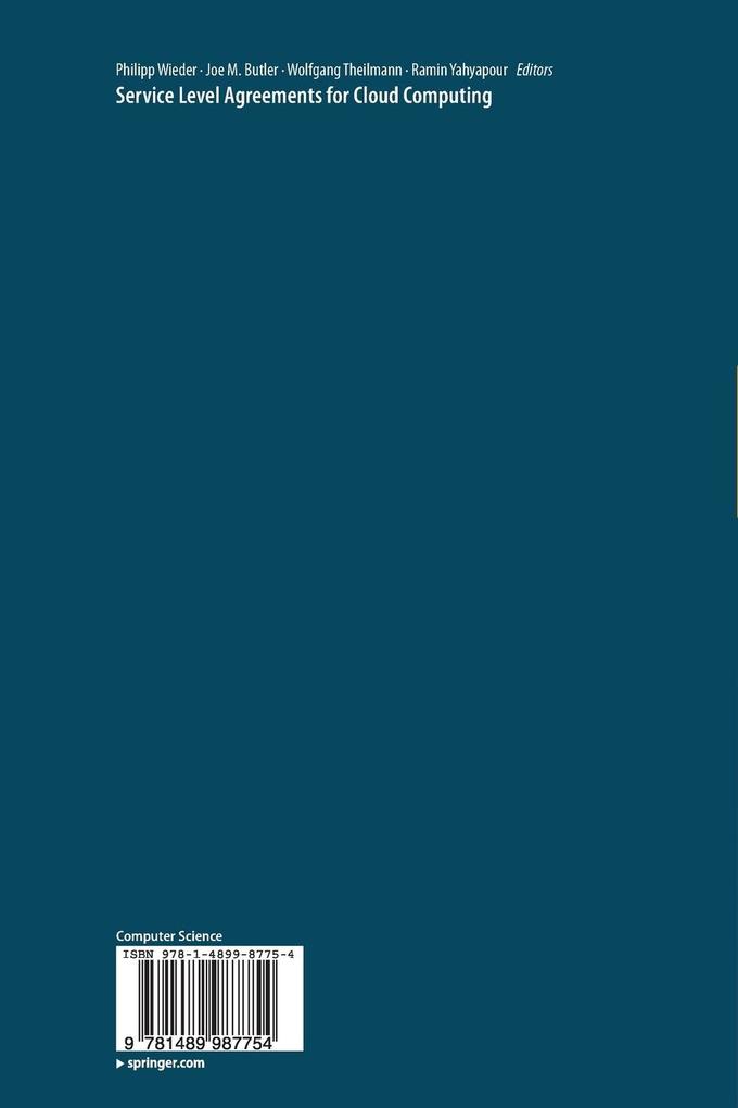 Weitere Ansicht: Service Level Agreements for Cloud Computing