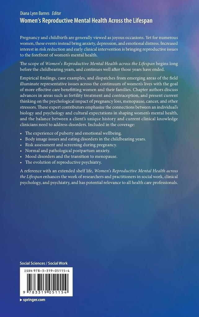Weitere Ansicht: Women's Reproductive Mental Health Across the Lifespan