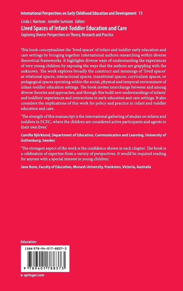 Weitere Ansicht: Lived Spaces of Infant-Toddler Education and Care