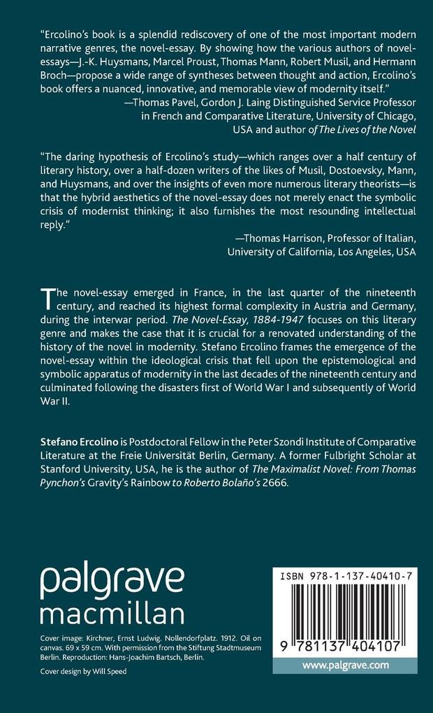 Weitere Ansicht: The Novel-Essay, 1884-1947 | S. Ercolino, S.tefano Ercolino