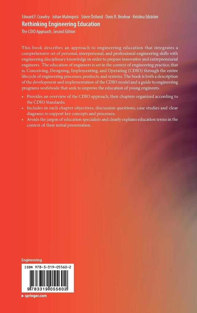 Weitere Ansicht: Rethinking Engineering Education | Doris R. Brodeur, Edward F. Crawley, Kristina Edström, Johan Malmqvist, Sören Östlund
