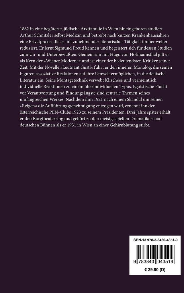 Weitere Ansicht: Jugend in Wien | Arthur Schnitzler