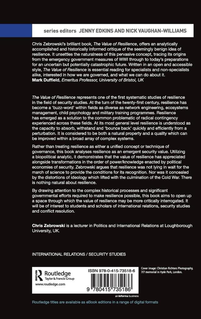 Weitere Ansicht: The Value of Resilience | Chris Zebrowski