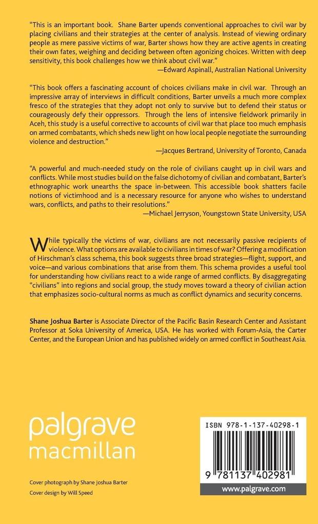 Weitere Ansicht: Civilian Strategy in Civil War | S. Barter, Shane Joshua Barter