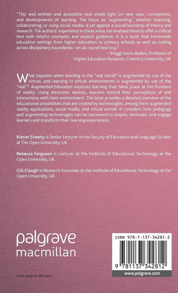 Weitere Ansicht: Augmented Education | K. Sheehy, R. Ferguson, G. Clough, Kieron Sheehy, Rebecca Ferguson