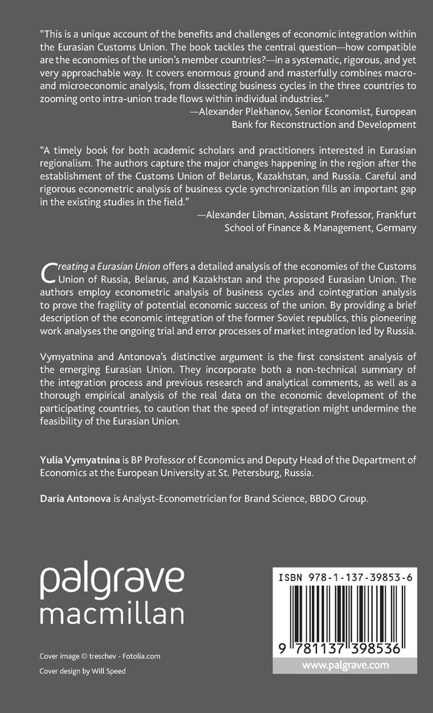 Weitere Ansicht: Creating a Eurasian Union | Y. Vymyatnina, D. Antonova