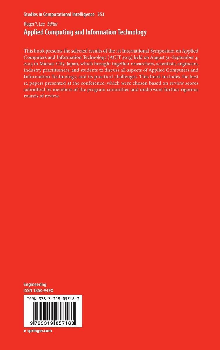 Weitere Ansicht: Applied Computing and Information Technology