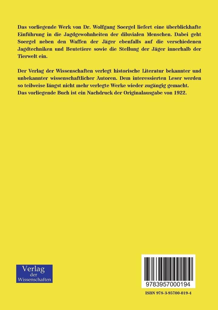 Weitere Ansicht: Die Jagd der Vorzeit | Wolfgang Soergel