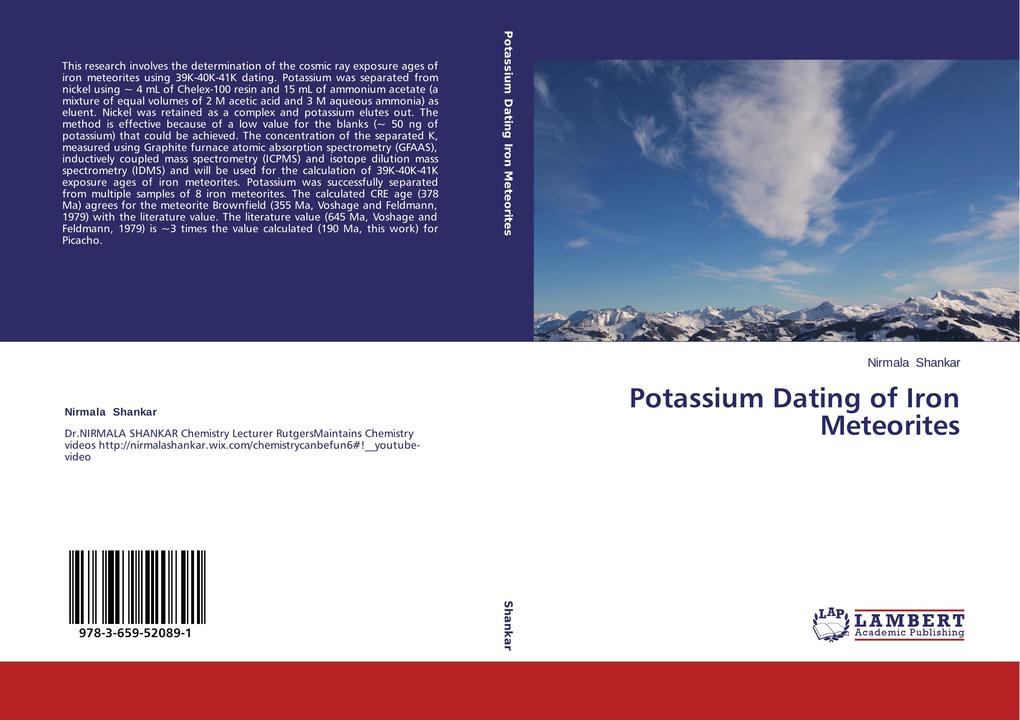 Potassium Dating of Iron Meteorites als Taschenbuch