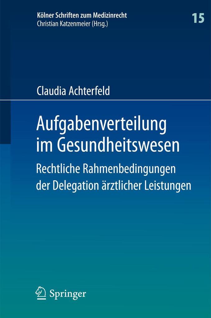 Produktbild: Aufgabenverteilung im Gesundheitswesen | Claudia Achterfeld