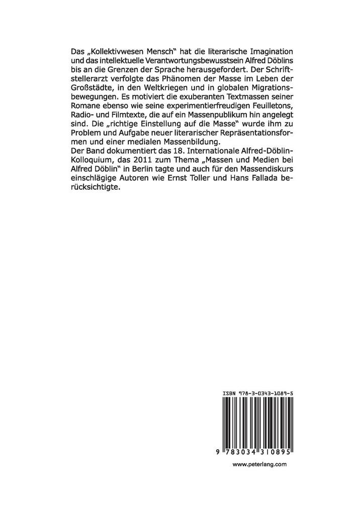 Weitere Ansicht: Internationales Alfred-Döblin-Kolloquium- Berlin 2011