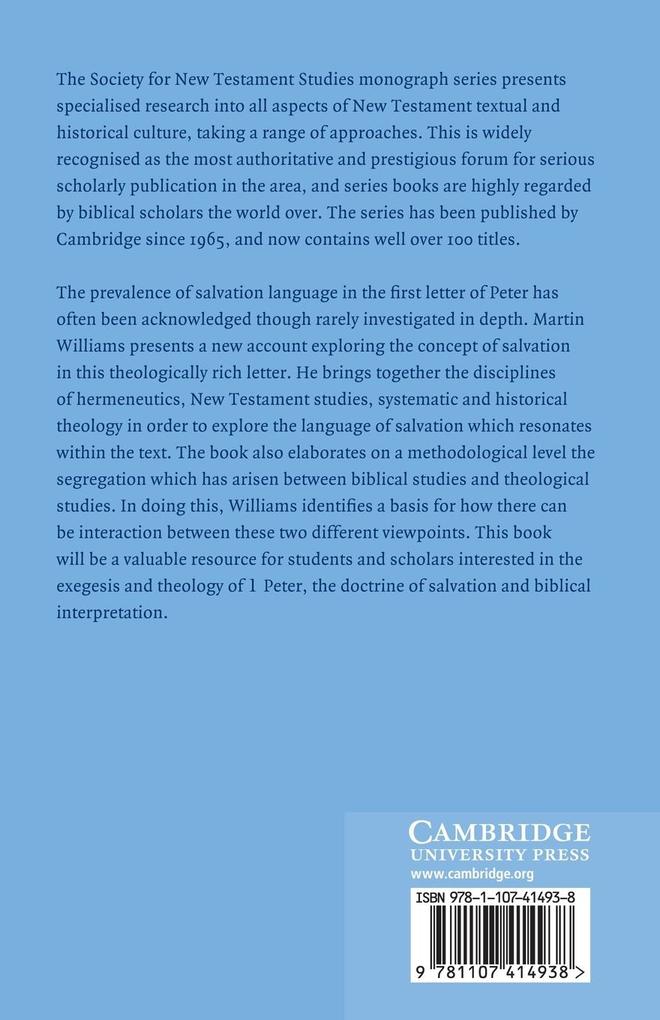 Weitere Ansicht: The Doctrine of Salvation in the First Letter of Peter | Martin Williams